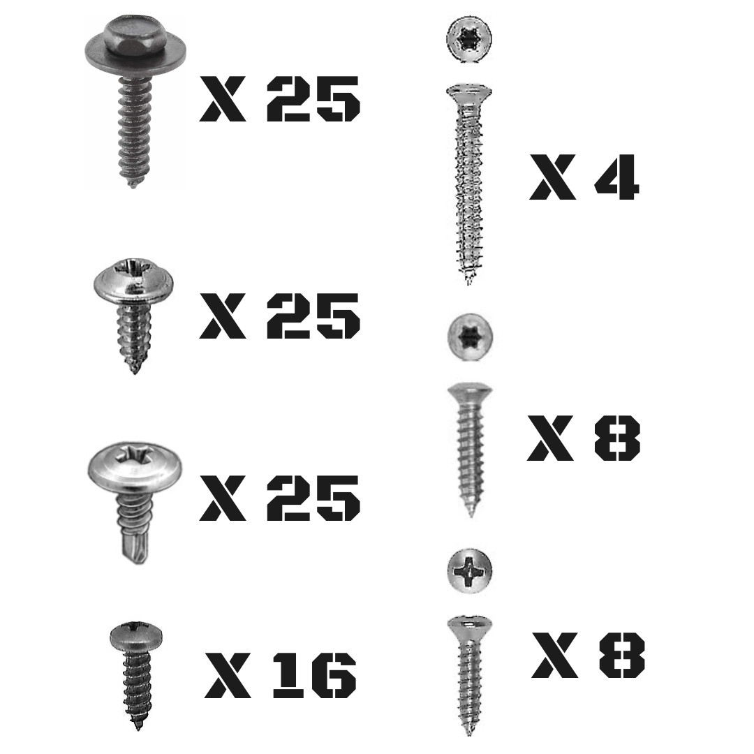 HUMMER Interior Exterior Body Molding Bezel Grille Engine Bay Trim SCREW KIT GM