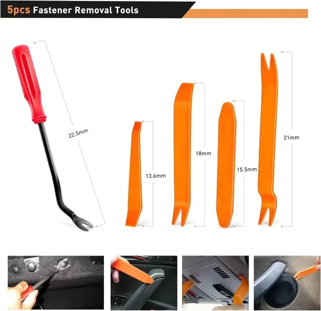 1295PCS Car Retainer Auto Fasteners Body Plastic Trim Clips Pin Rivet Bumper Kit