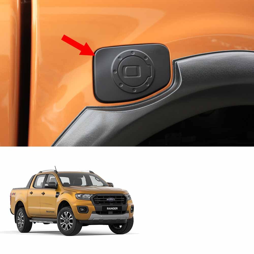 Matte Black Tank Fuel Oil Cap Cover Garnish For Ford Ranger New Pickup 2018 19