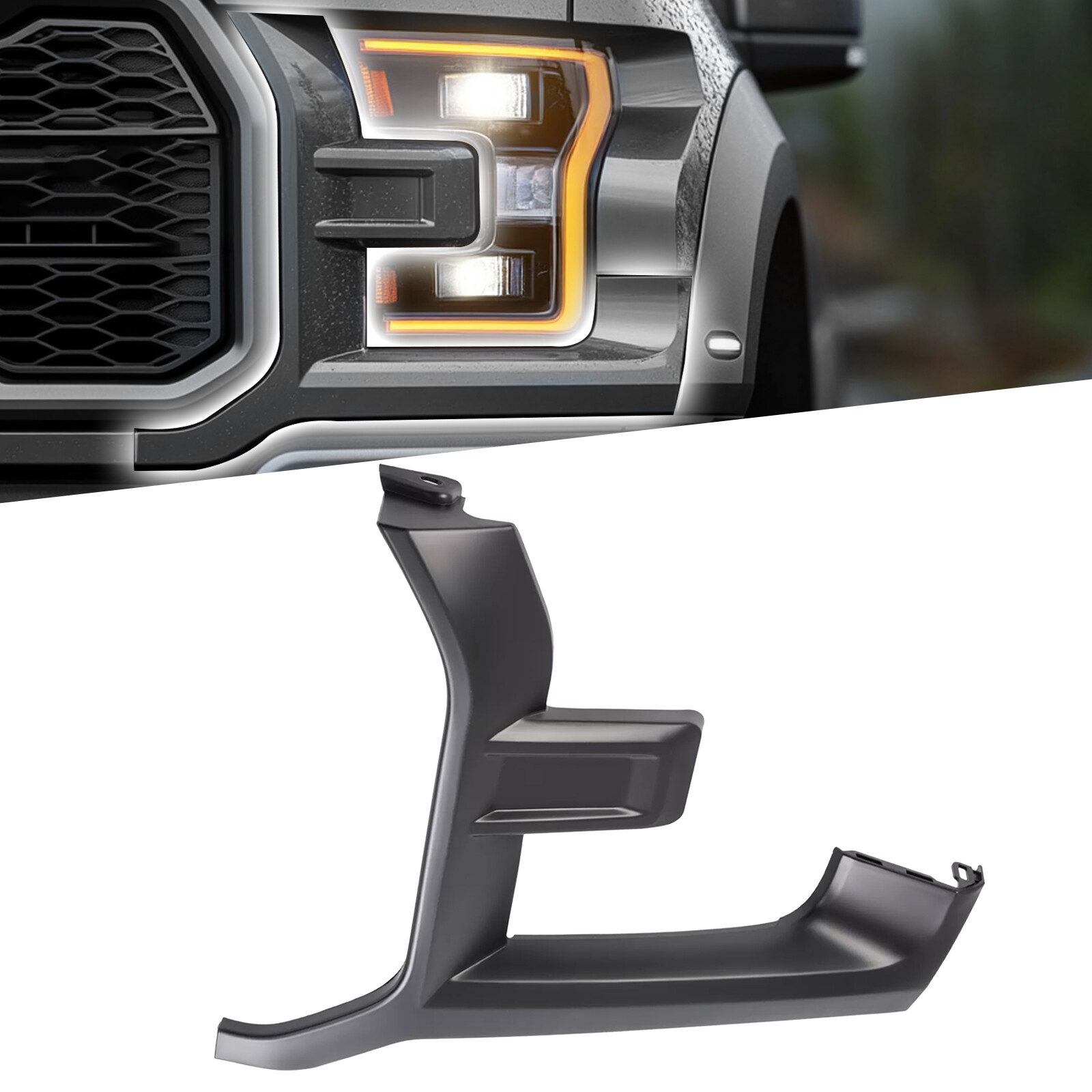 Driver Side Headlight Trim Molding Grille For Ford F150 Raptor 2017-2019 Left
