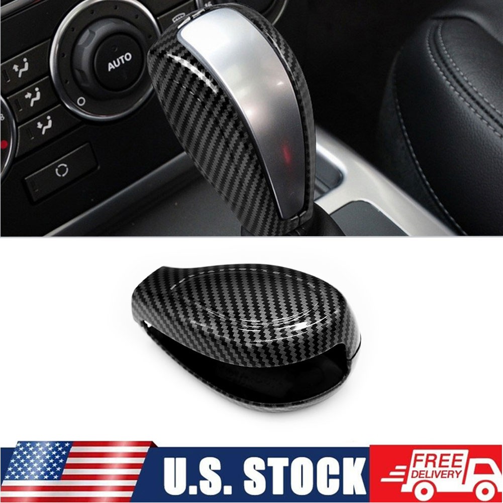 Gear Shift Knob Head Cover Trim Carbon Fiber ABS For Land Rover Freelander 2 LR2
