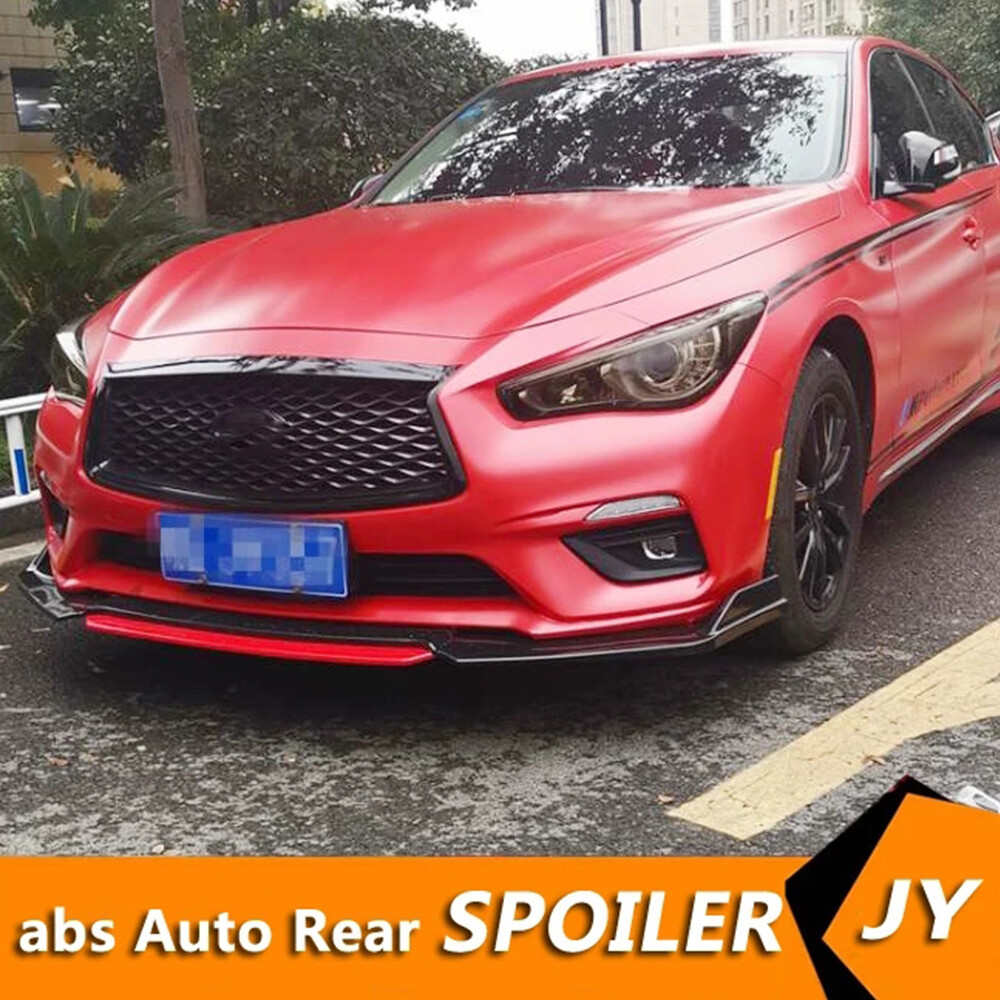 Carbon Style Front Bumper Lip Splitter Spoiler For infiniti Q50 Q60 Q70 G25 G37