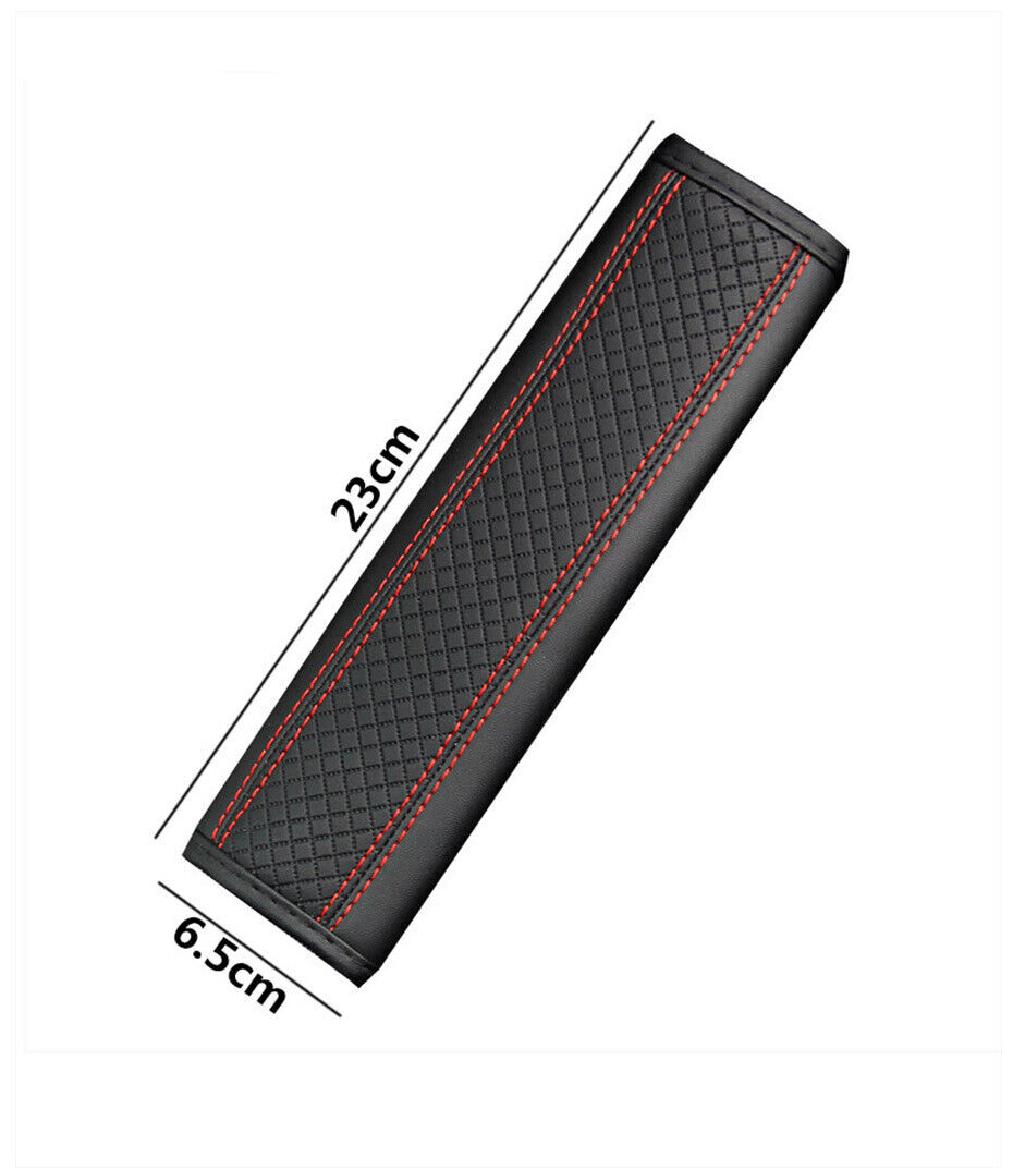 2Pcs Car Seat Belt Shoulder Pad Cushion Protector Cover Car Leather Safety Strap