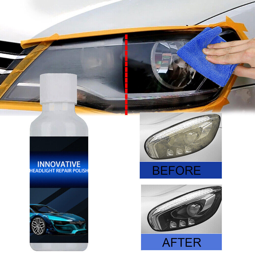 2Sets Innovative Headlight Repair Polish Fluid Liquid Kit-Car Lamp Renovation US