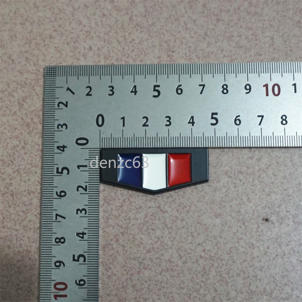 2x Matte Black France Flag Metal Emblem Sticker Decal Badge Auto Tailgate Car V6