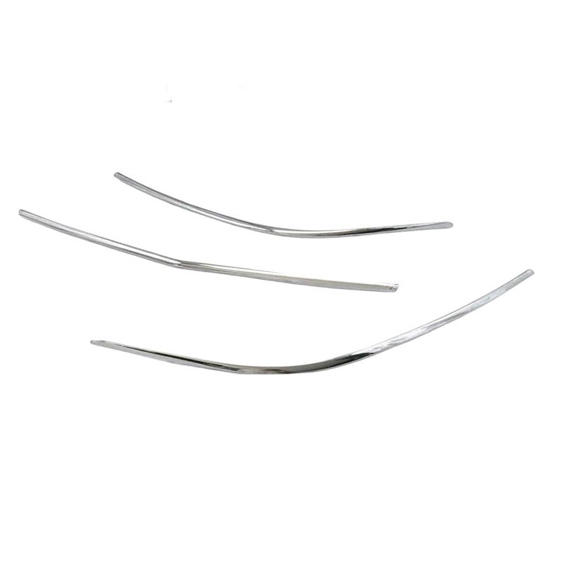 3PCS High-Quality Chrome Bumper Molding Trim For 10-13 Benz S W221 S350 S550