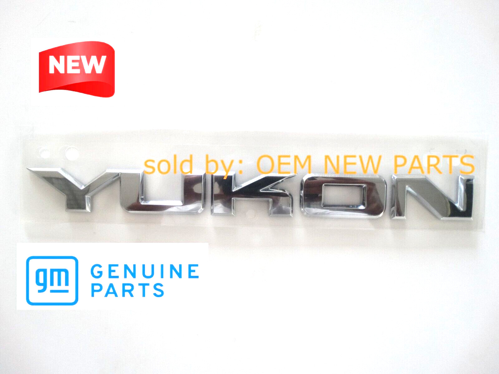 GENUIN YUKON EMBLEM BADGE NAMEPLATE REAR TAILGATE DOOR 2007-2020 NEW OE 15825690
