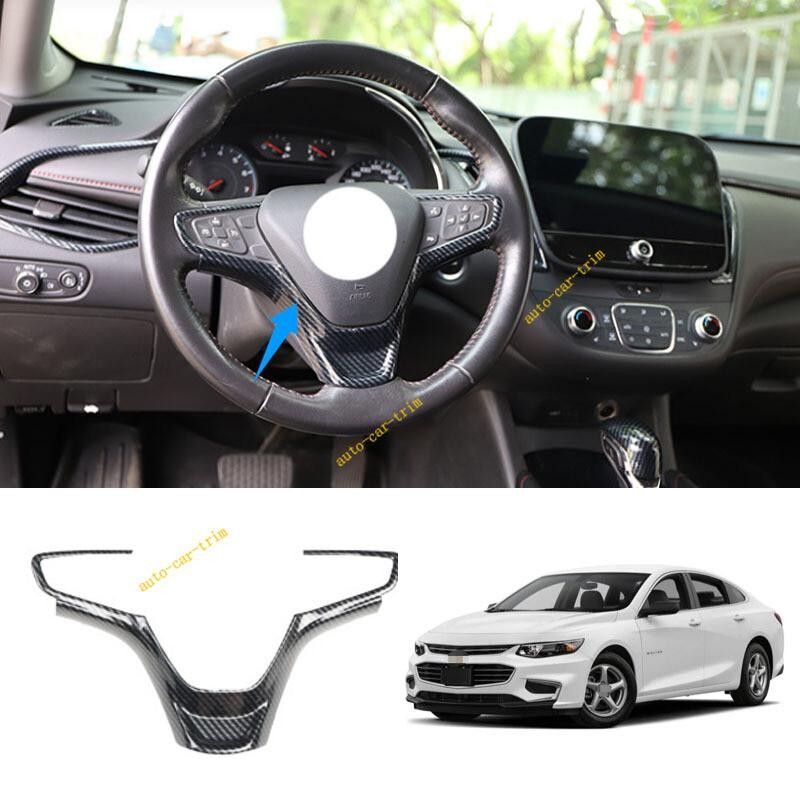 For 2016-2024 Chevrolet Malibu ABS Carbon Fiber Steering Wheel Frame Cover Trim