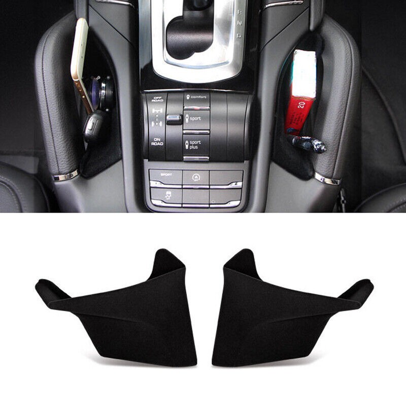 For Porsche Cayenne 2011-2018 Black Inner Gear Shift Armrest Storage Box 2pcs