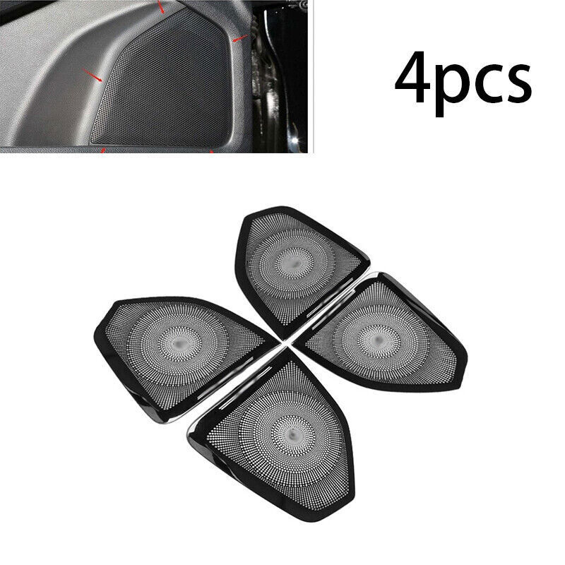 For Ford edge 2015-2020 Black titanium inner door speaker frame cover trim 4pcs