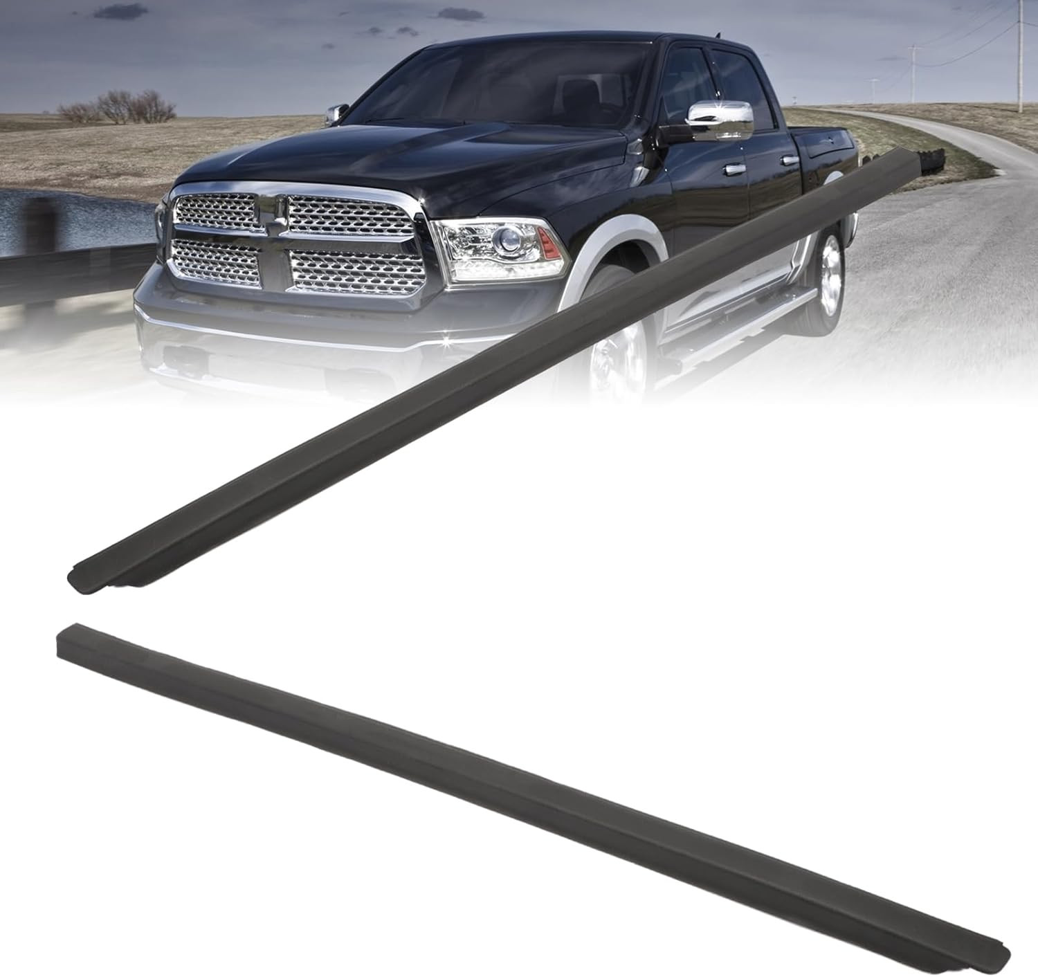 Front Left Right Windshield Molding Strip for Ram 1500 2500 3500 4500 5500