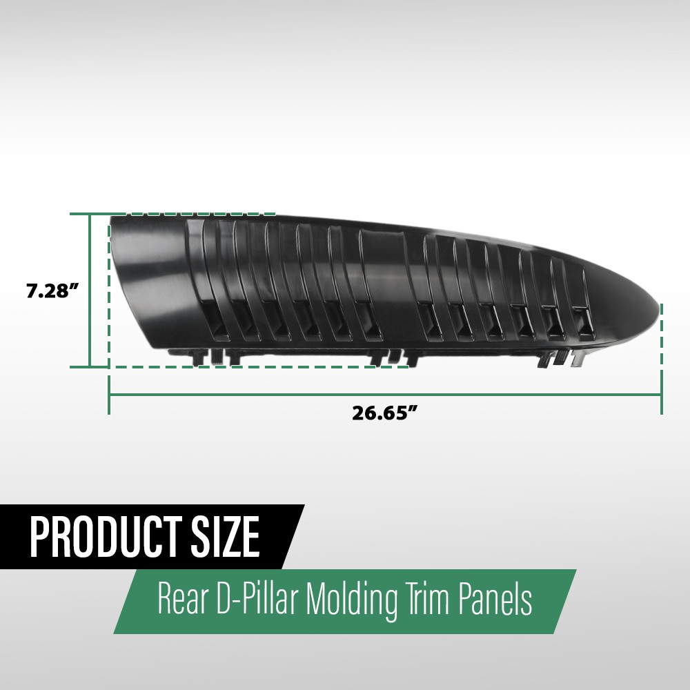 Rear D-Pillar Molding Trim Fit For 2000-2006 Chevy Tahoe Suburban /GMC Yukon