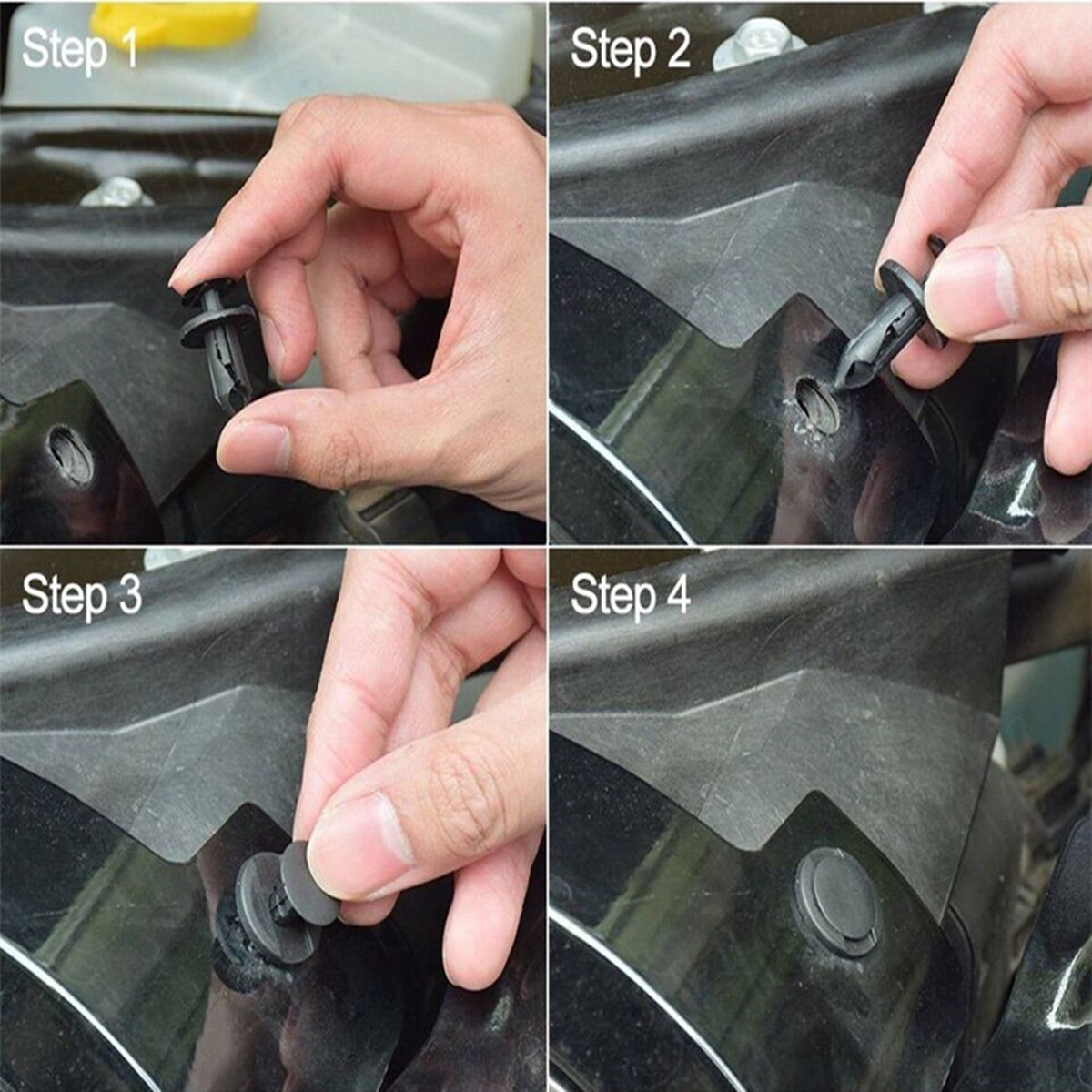 100pcs Car Body Plastic Fender Bumper Tool Trim Retainer Fastener Clips Push Pin