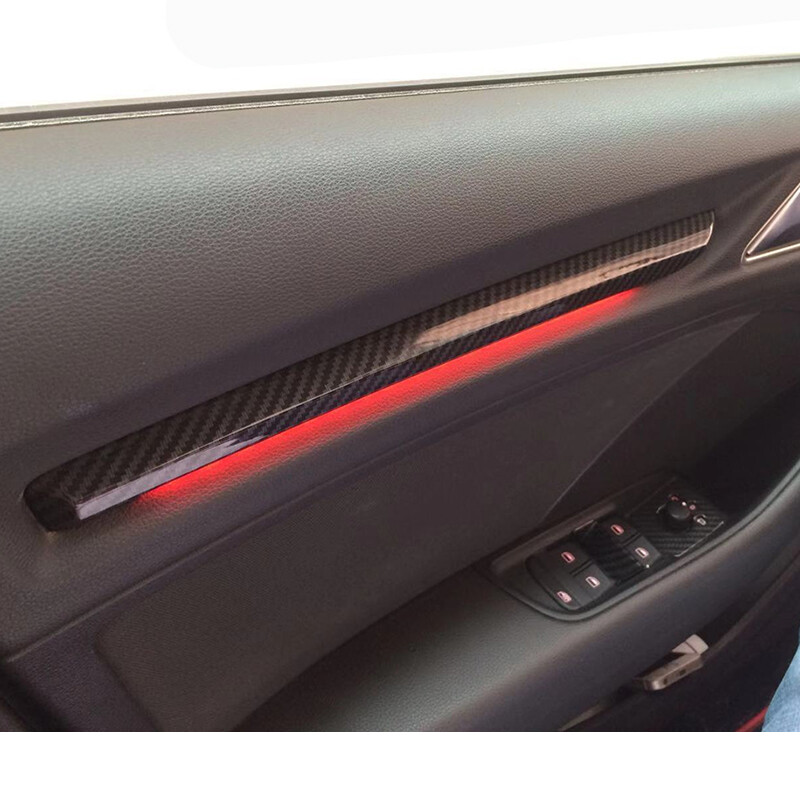 For Audi A3 S3 8V 2014-2019 car door LED Lampshade Decoration Carbon Fiber Color