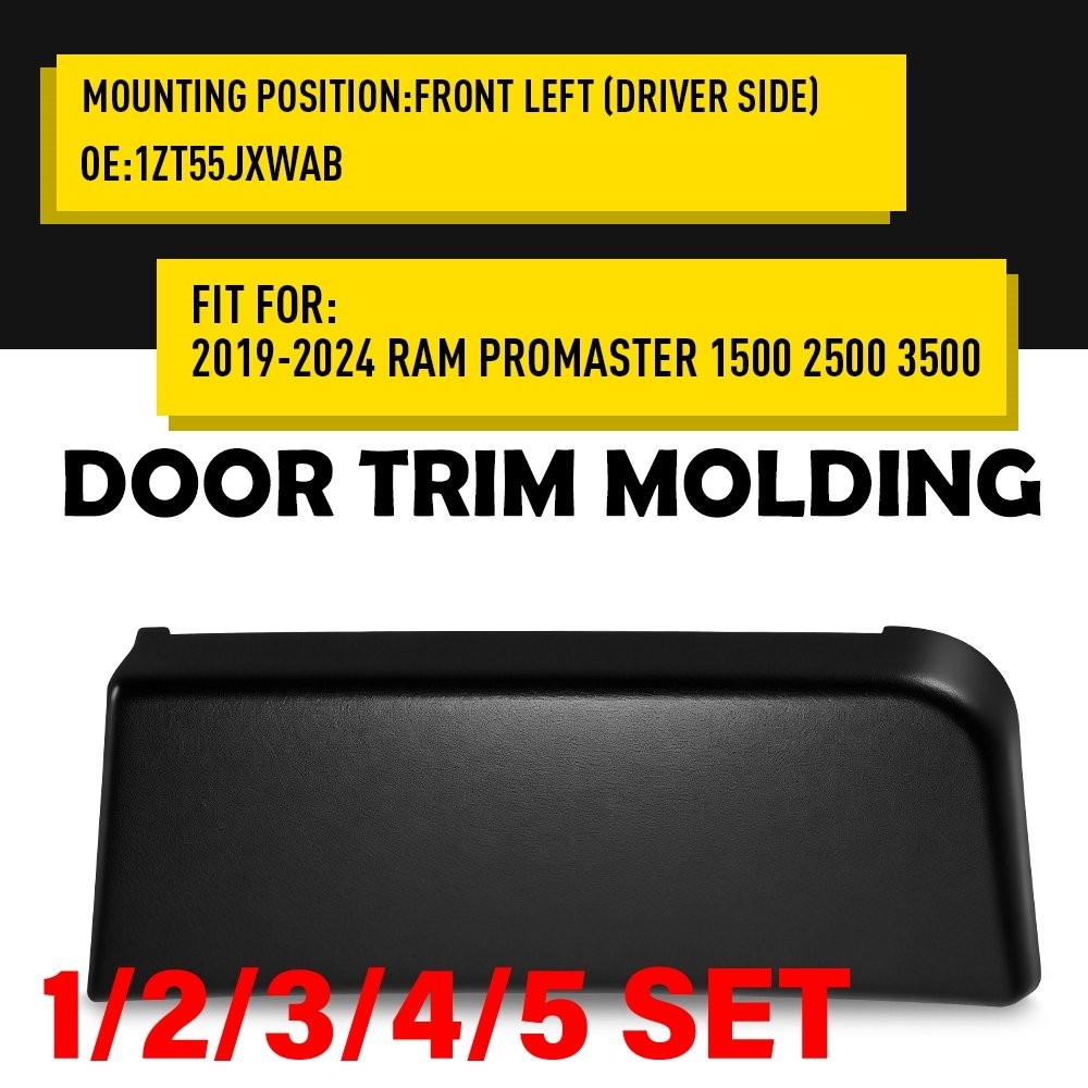 Front Left Door Molding Panel For Ram Promaster 1500 2500 3500 2019-2024 1-5SET