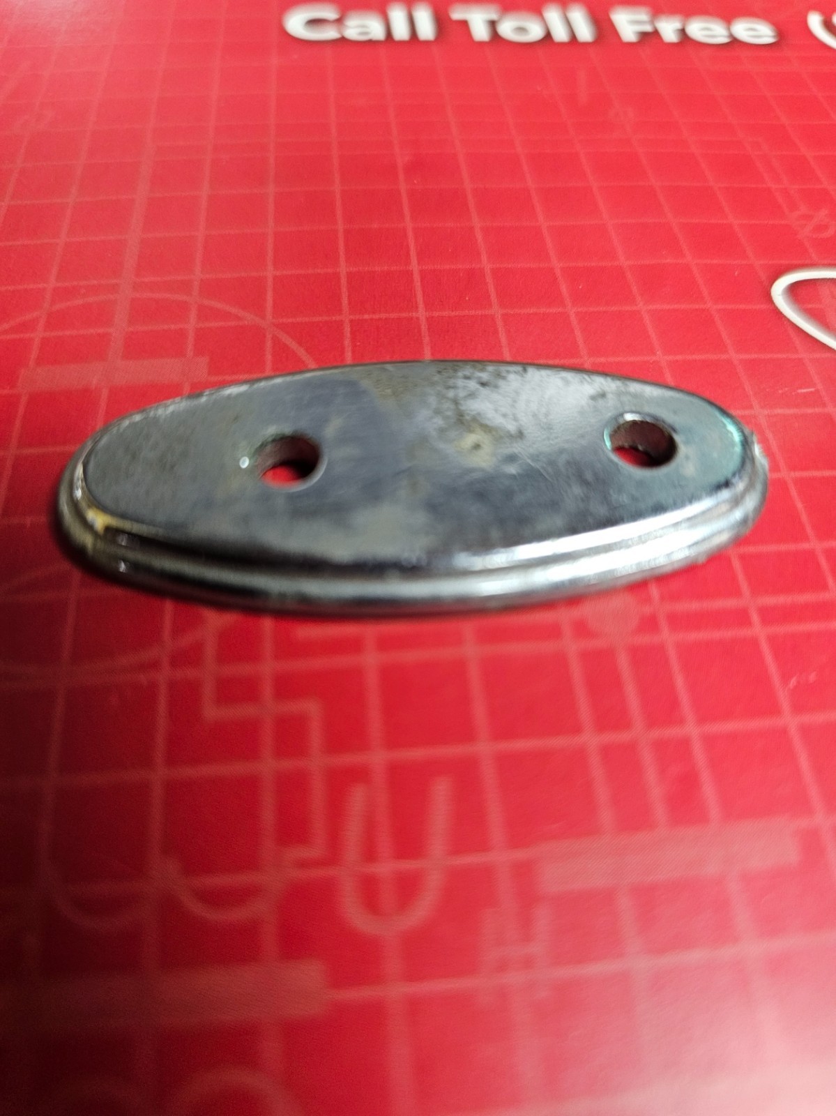 Vtg 1949-1952 Chrysler Desoto Dodge Plymouth Rear Coat Hook Base Plate 1301147