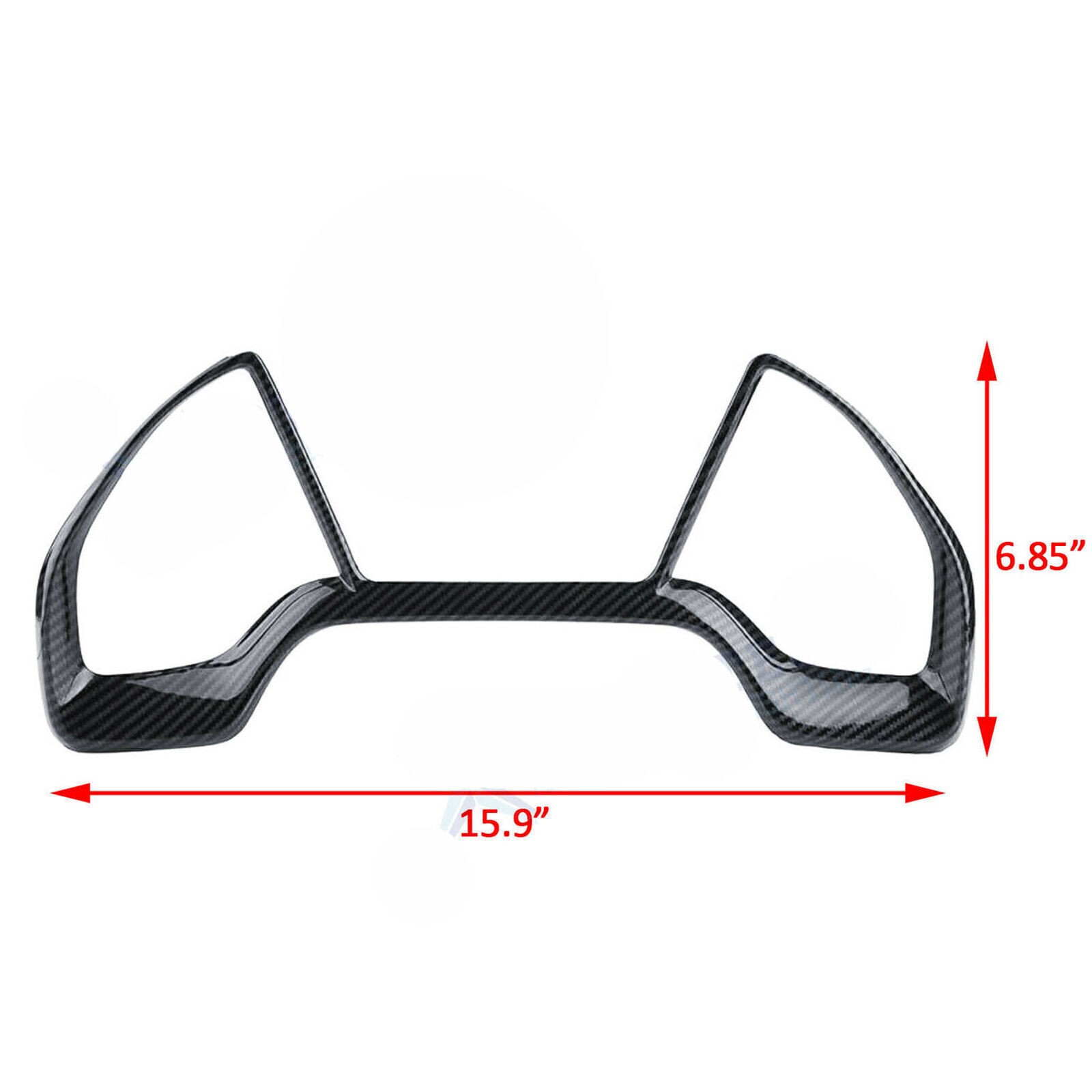 Carbon Fiber Texture Dashboard Panel Frame Cover Trim Fits Honda Civic 2016-2020