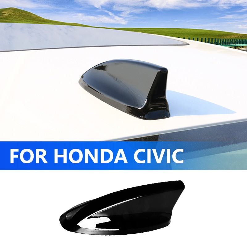 Black Roof Shark Fin Roof Antenna Cover Trim For Honda Civic 2022-2026 2025 2026