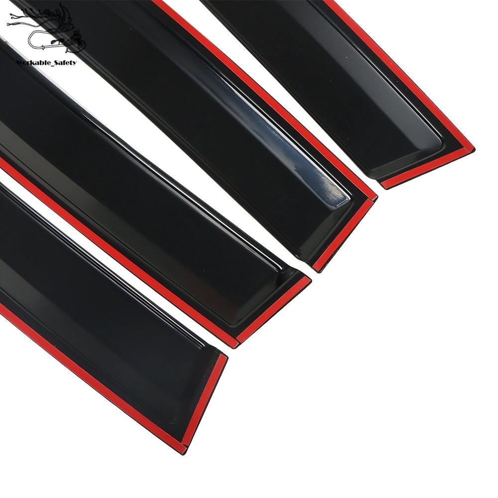 4Pcs Window Visors Rain Guards JDM Style For Subaru WRX STI 2015 2016 2017 2018