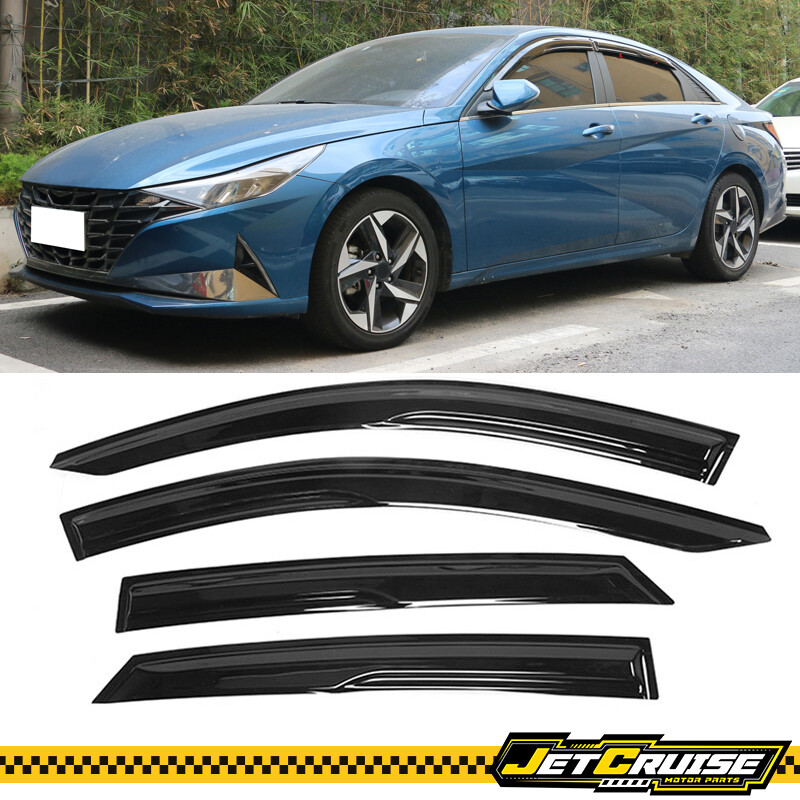 Fits 21-25 Hyundai Elantra Sedan Mug Style Window Visor Rain Sun Guard Deflector