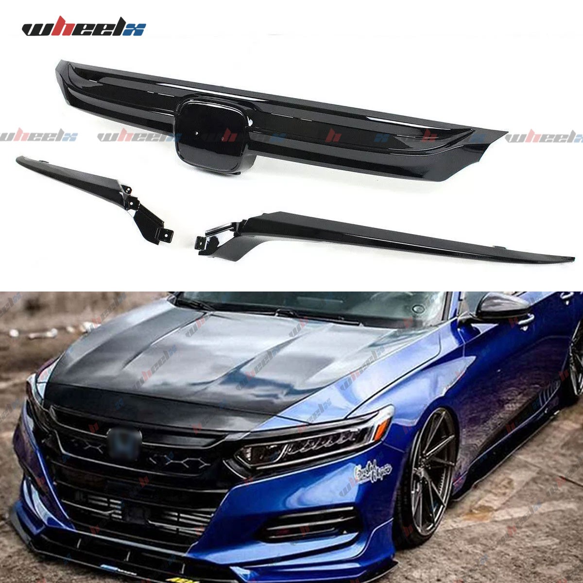 For Honda Accord Sedan 2018-2020 10th Gen Sport JDM Style Replaced Front Grille