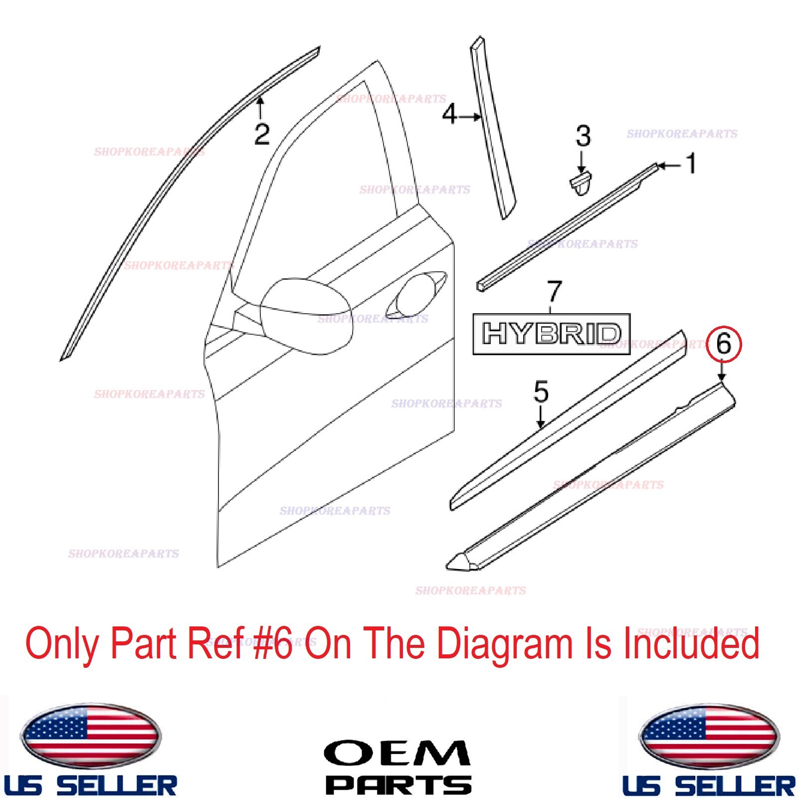 Genuine Front Door Lower Moulding Passenger Right Side OEM INFINITI JX35 QX60