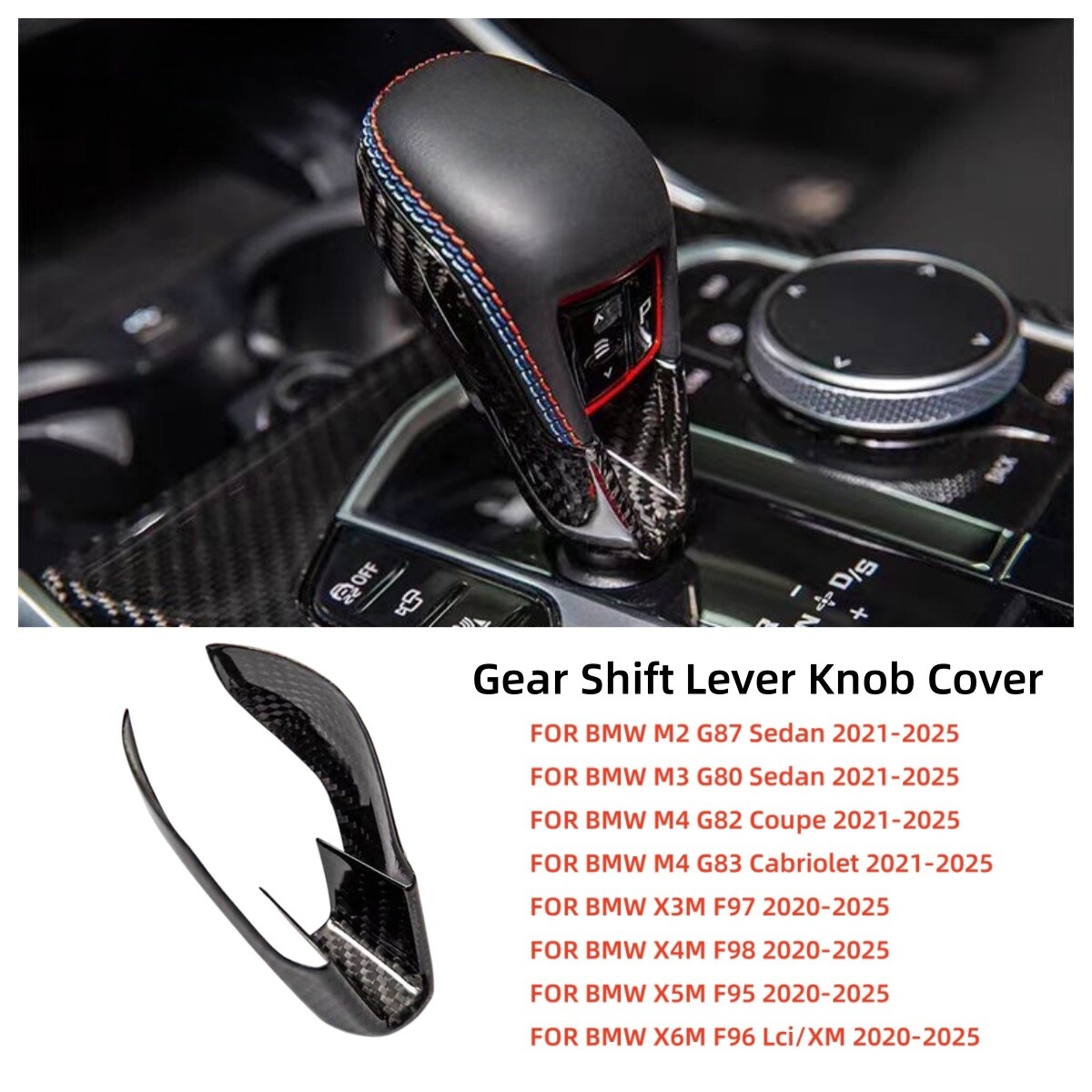 Gear Shift Lever Knob Cover For BMW F97 F98 F95 F96 G80 G83 G87 Car Accessories