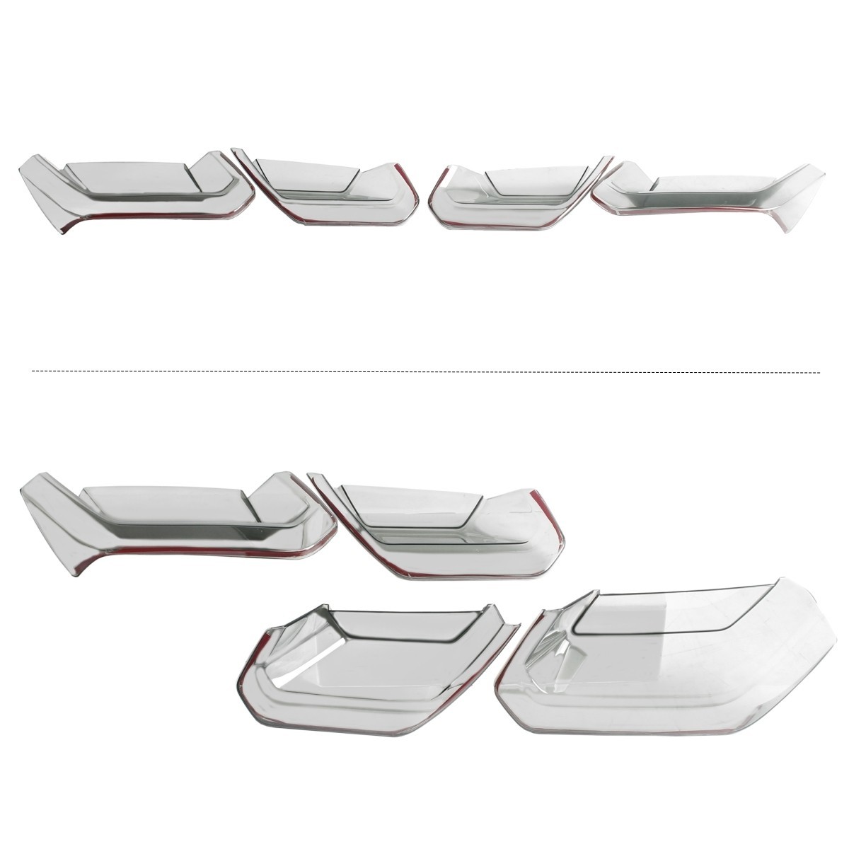 Tail Light Trim Guards Covers For Chevrolet Corvette C7 14-2019 Gray Left+Right