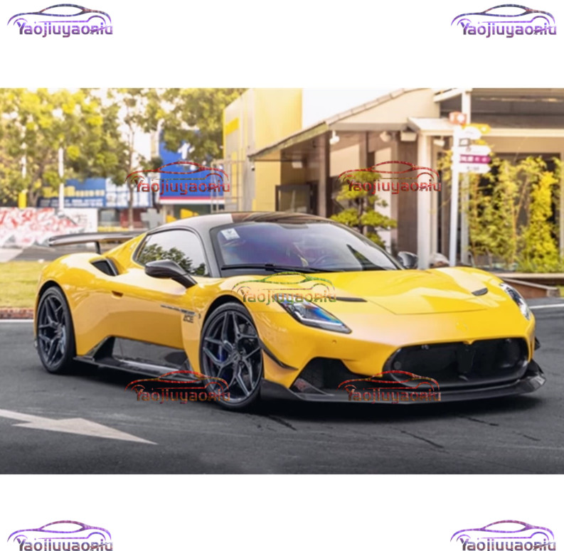 For Maserati MC20 2020-2024 Dry Carbon Fiber Front Bumper Side Splitter Canard