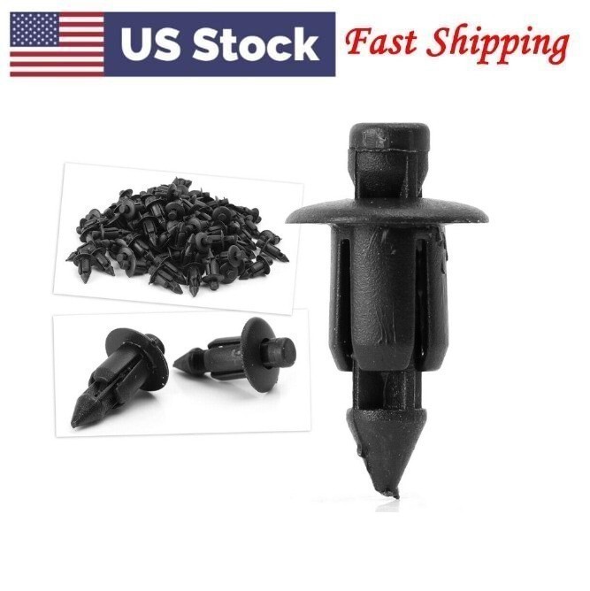 100x 6mm Hole Plastic Rivets Car Clip Fastener Push Bolts For Suzuki GSXR Car