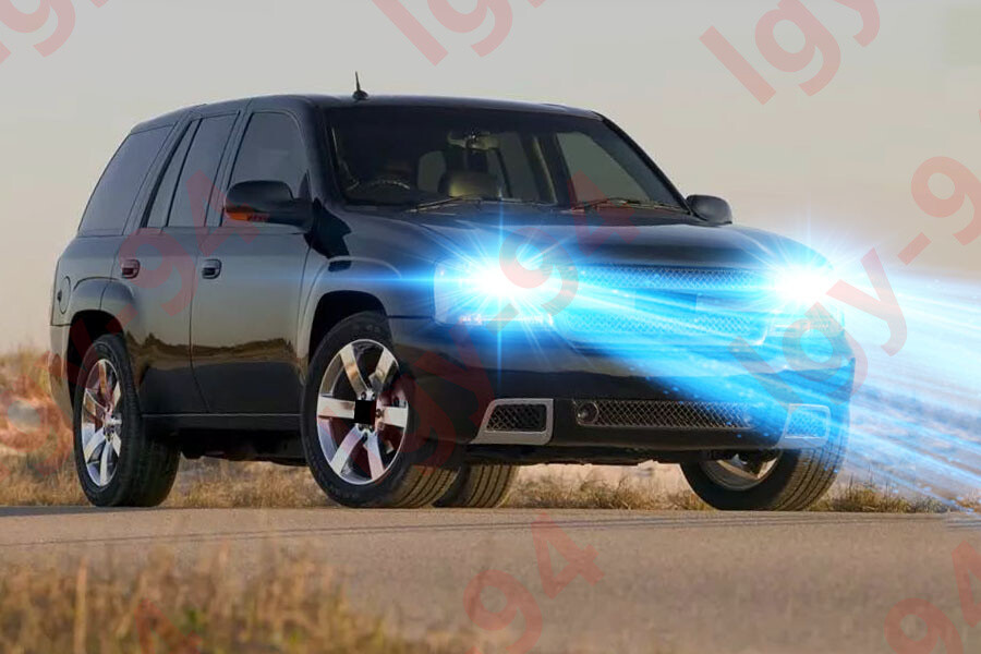 For 2002-2009 TRAILBLAZER BLACK – 4PC 8000K Ice Blue LED Headlight Bulbs X8687