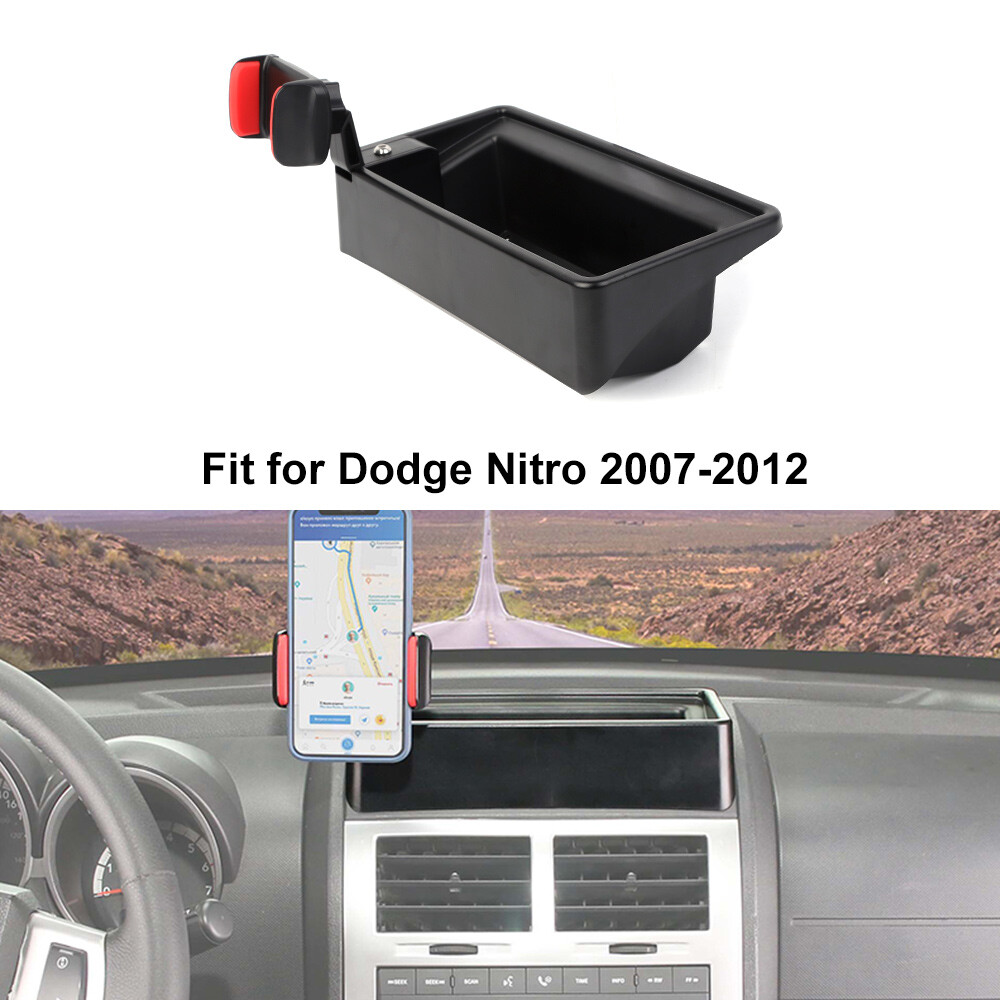 ⭕Console Dash Phone Holder Mount Bracket W/ Storage Tray For Dodge Nitro 2007-12