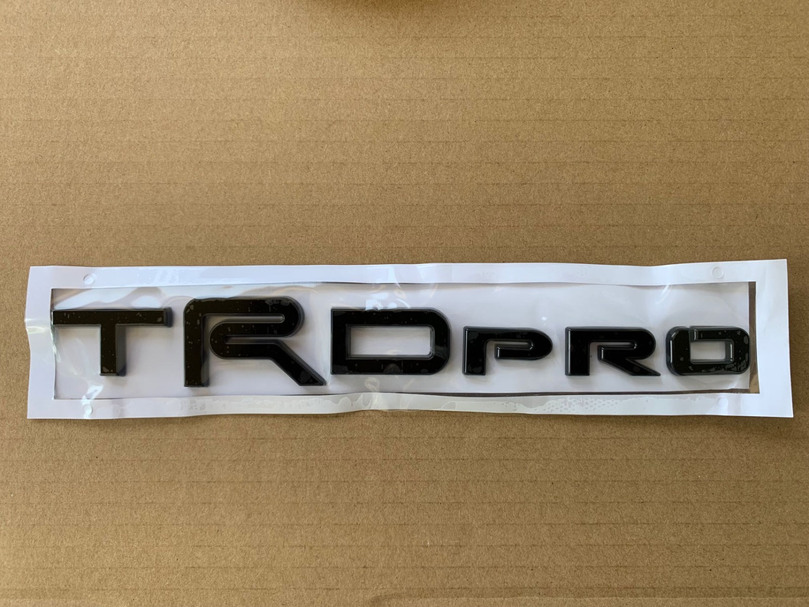 Bright Black TRD PRO Emblem Badge Decal Sticker 4Runner Tacoma Tundra Blackout