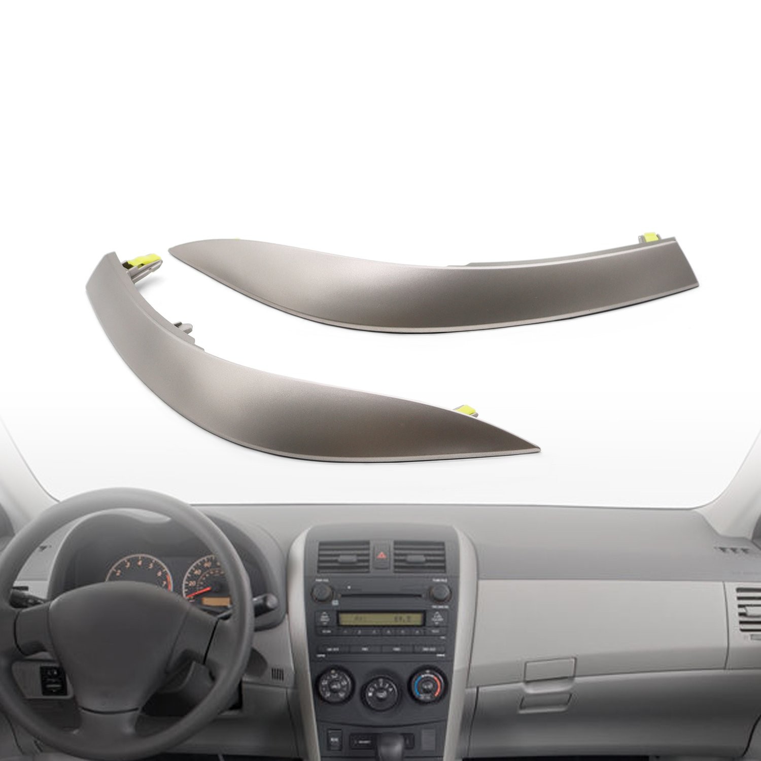 Pair Upper Side Center A/C Vent Trim Strip For Toyota Corolla 2009-2013