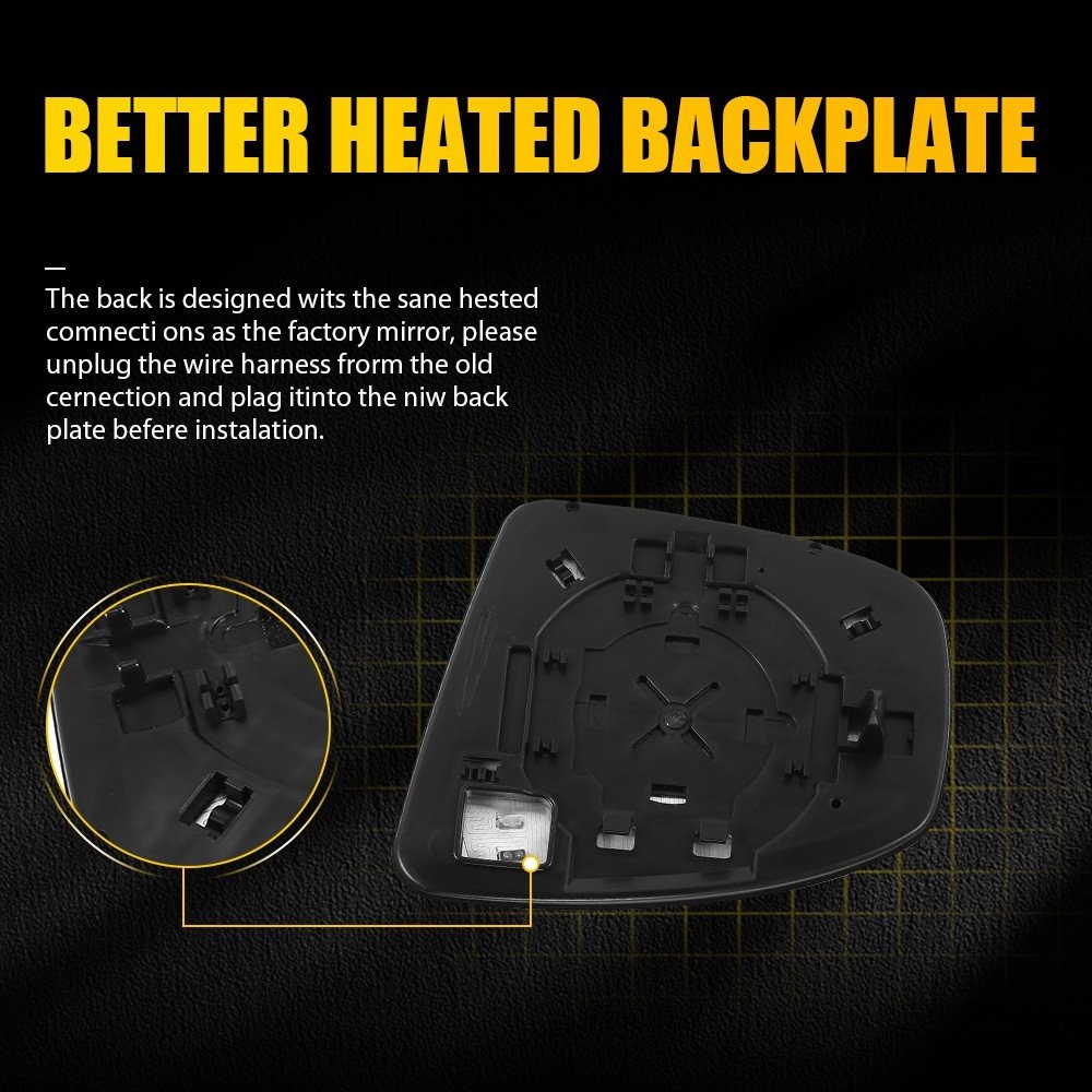 Mirror Glass For Nissan Murano 2009-2014 Heated Left Right Side w/ Backing Plate