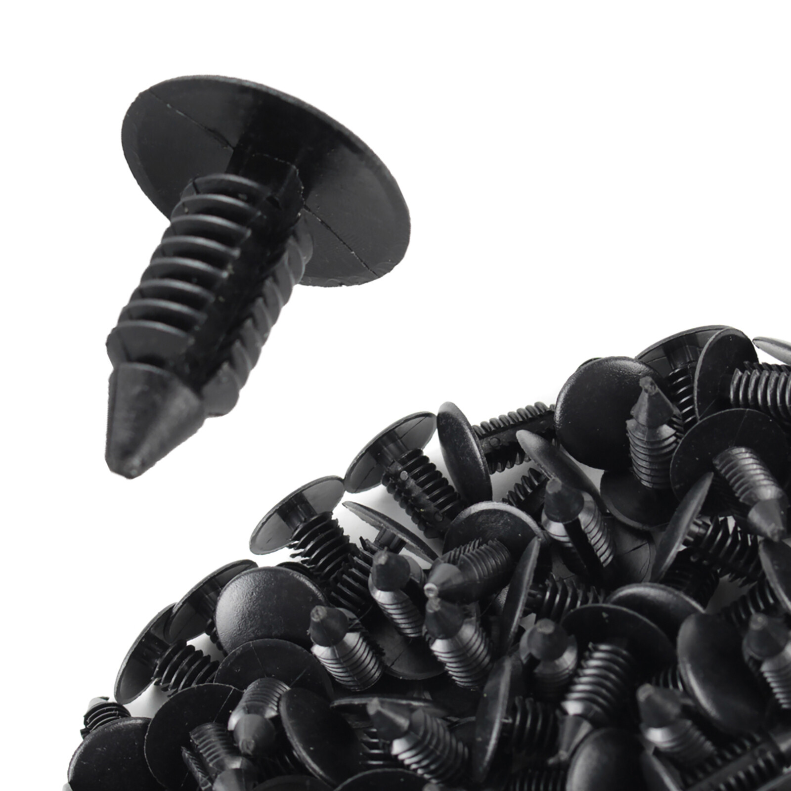 100 Auto Fastener Fit 1/4″ Hole X-Mas Tree Push Type Clip Bumper Fender Retainer