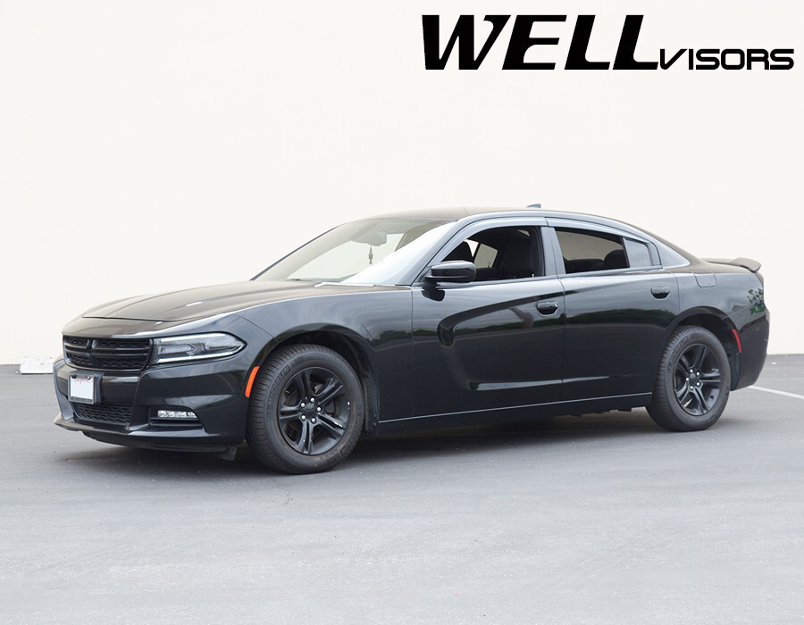 WELLvisors For 11-23 Dodge Charger Side Window Visors Rain Guards Deflectors