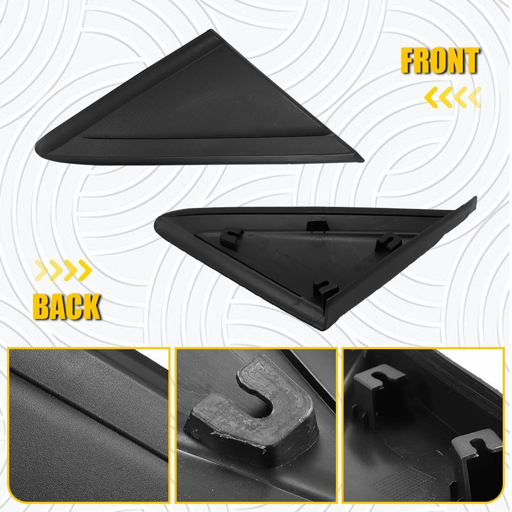 Front Left & Right Mirror Corner Triangle Fender Cover for Ford Escape 2013-2019