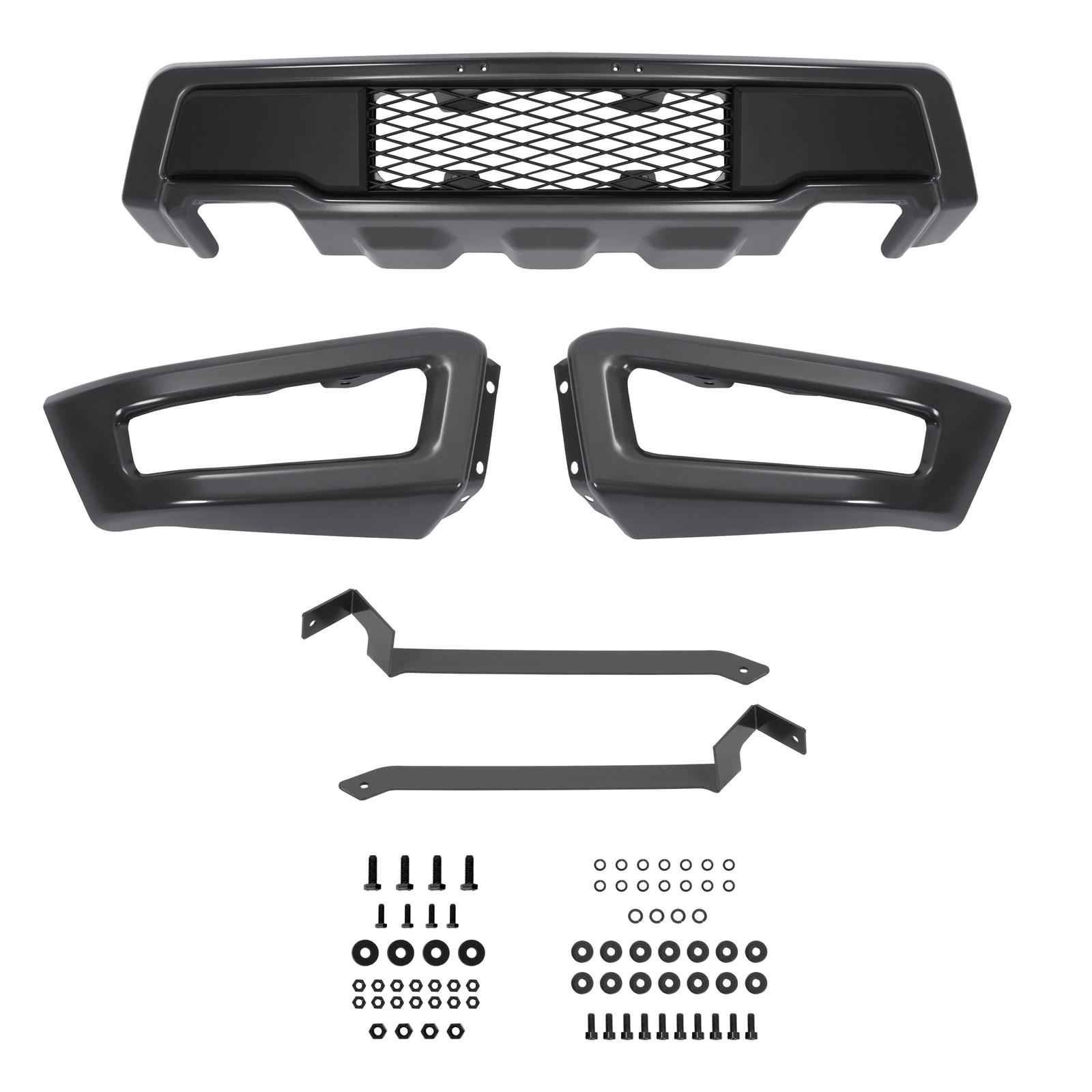 Steel Front Bumper Assembly For 2018 2019 2020 Ford F150 Raptor Style Gray