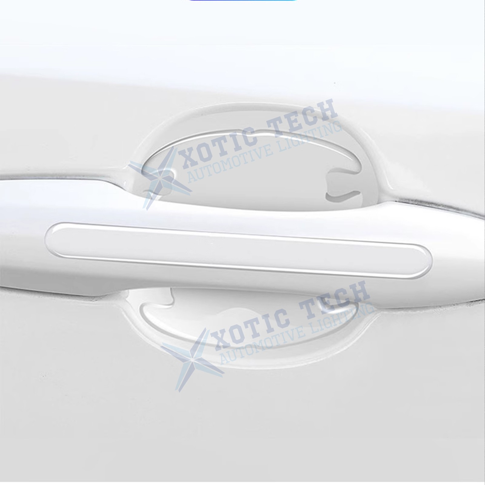 8PCS Epoxy Resin Transparent 3D Car Door Handle Bowl Protect Decal Universal Fit
