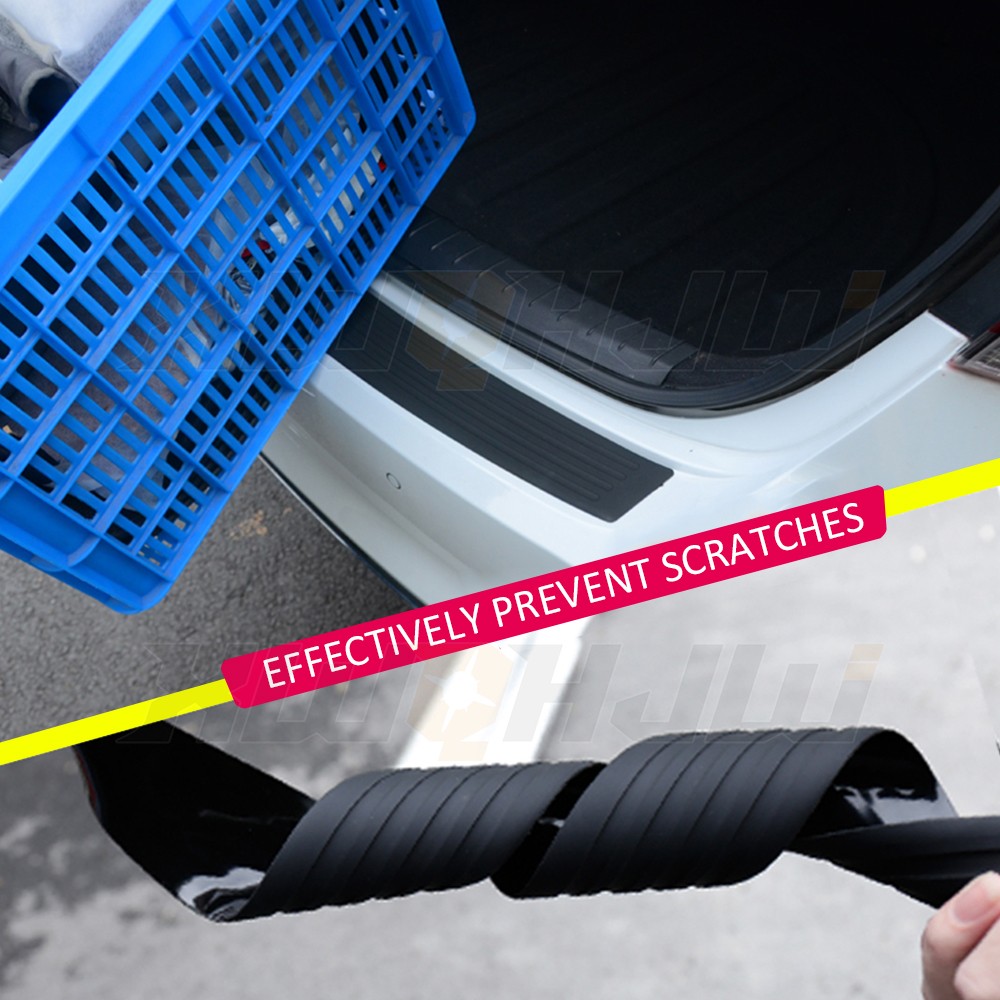 90cm Car Rear Bumper Sill Body Guard Protector Rubber Plate Trim Strip Cover