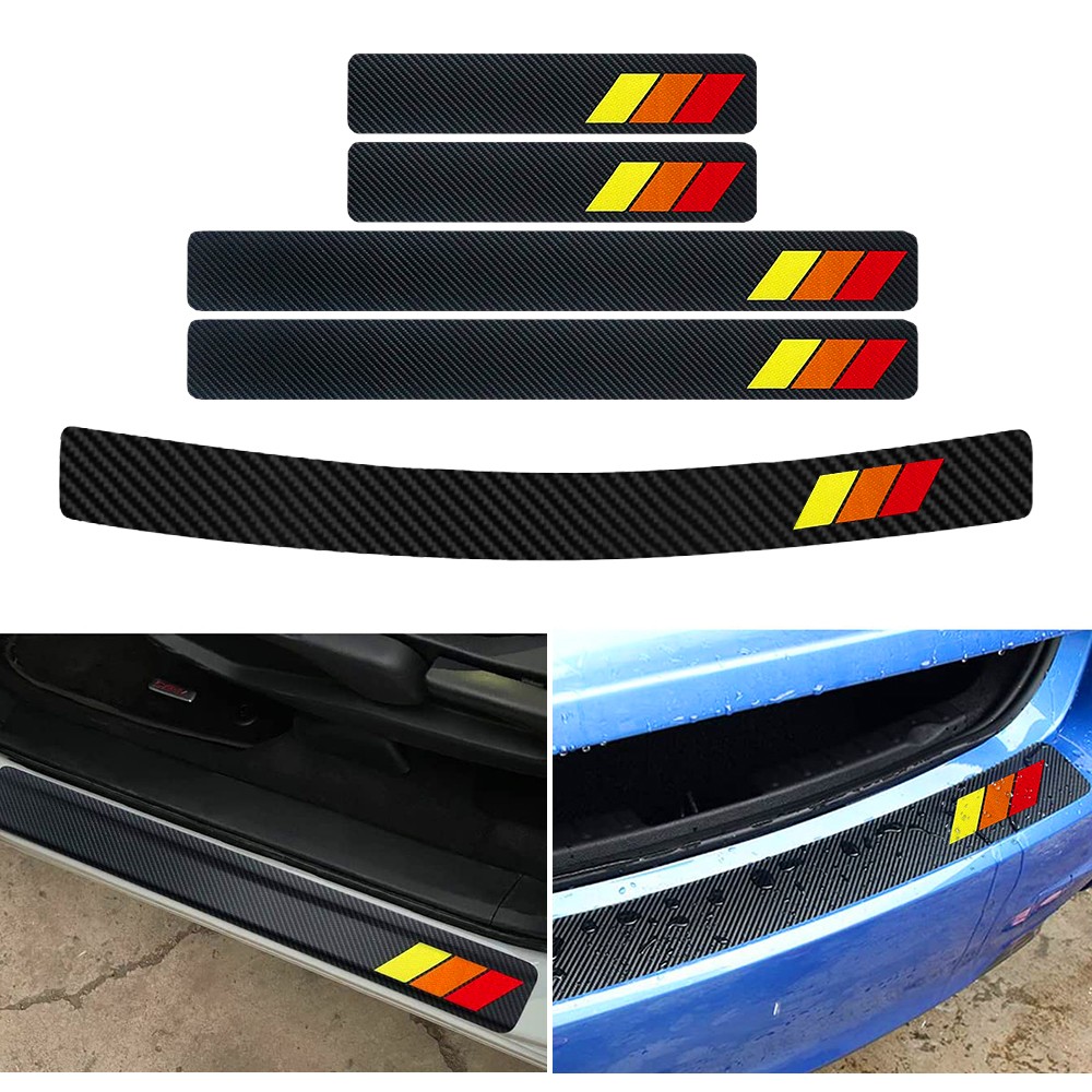 For Door Toyota Car Plate New Sill Scuff Cover Anti Scratch Decal Car Sticker