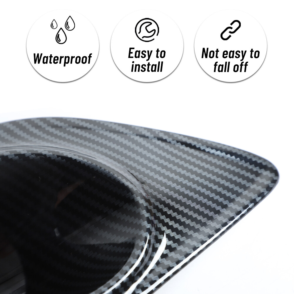 Carbon Fiber Front Bumper Fog Light Lamp Trim Ring Cover For 2015+ Dodge Charger