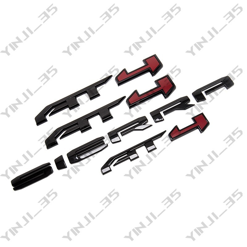 NEW 4PCS Gloss Red Black AT4 Emblem Sierra Badge Fit 2019-2026 GMC Sierra 1500