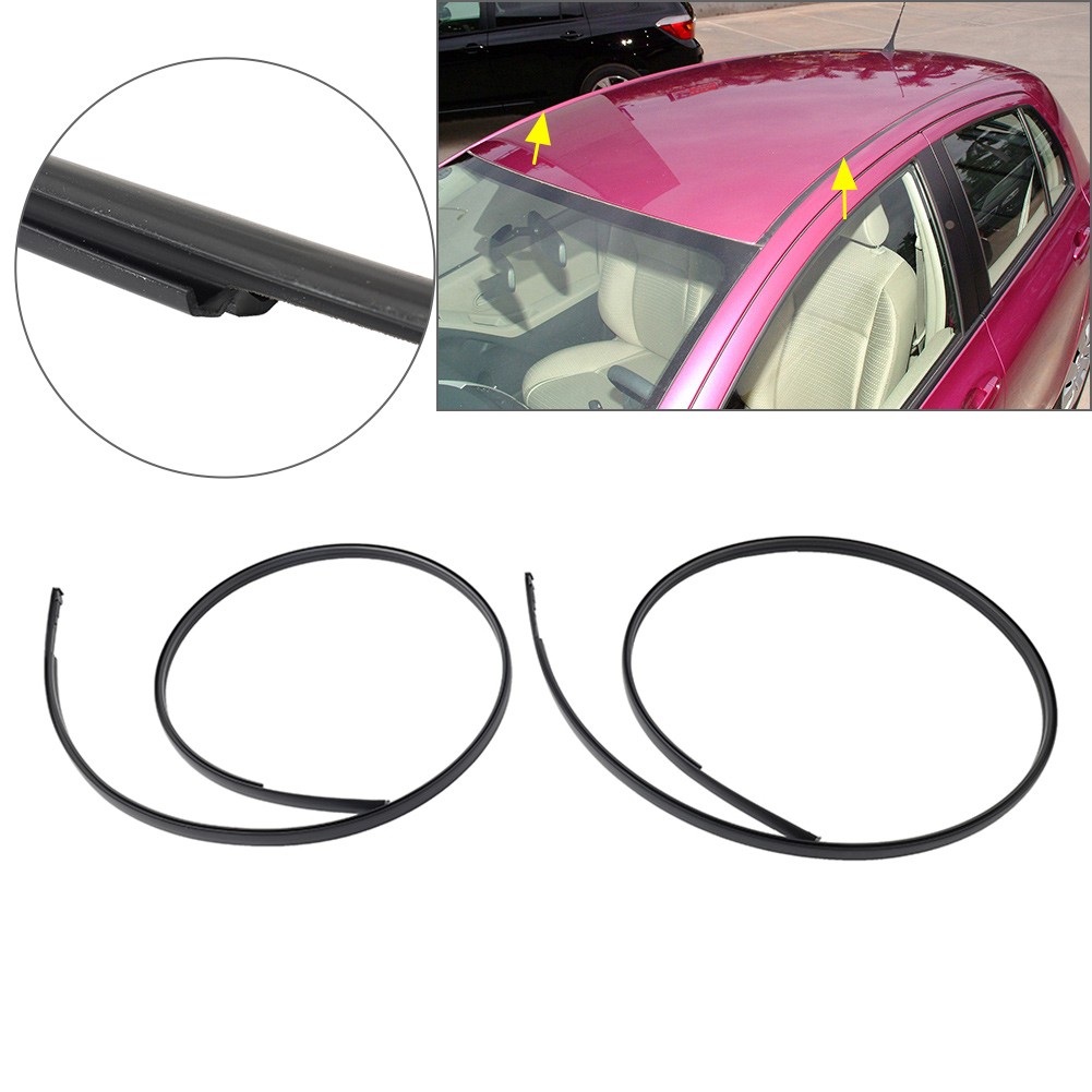 2 Pcs Roof Drip Molding Weather Strip For Toyota Yaris Hatchback 2006-2016