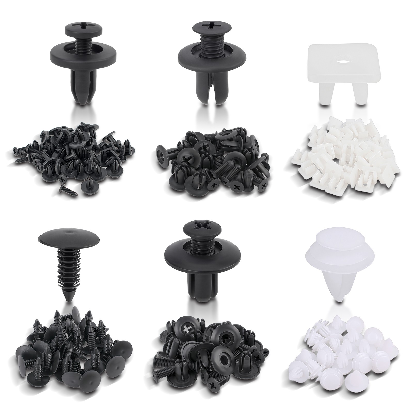 150pc Set Plastic Rivets Fender Bumper Push Pin Clips 0G032-50037-A for Dodge