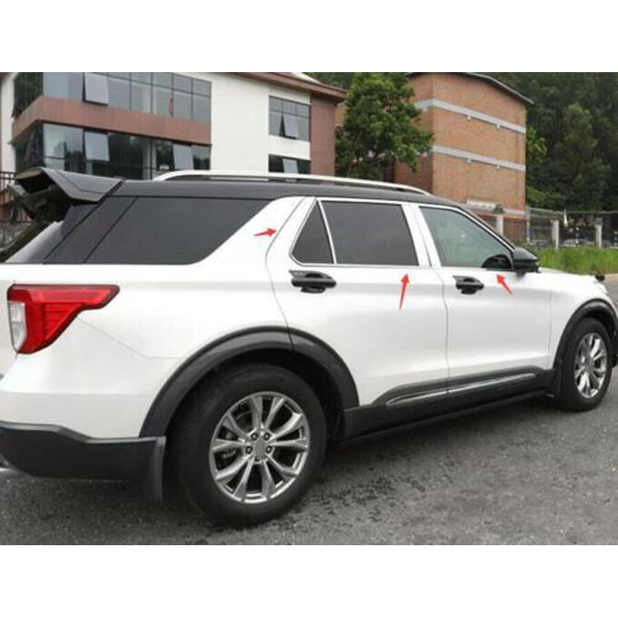 Fit for Explorer 2020-25 6X Chrome Steel Window Molding Trim Lower Strip Trim
