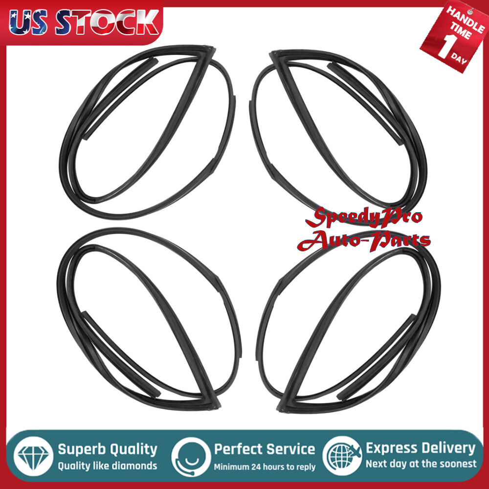 4 PCS Door Glass Run Channel Weather Window Seal For 03-08 Toyota Corolla Matrix