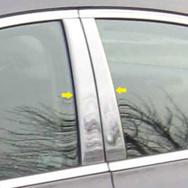 2Pcs Sliver Pillar Posts Window Door Trim Cover For Tesla Model Y 2020 2021 2022