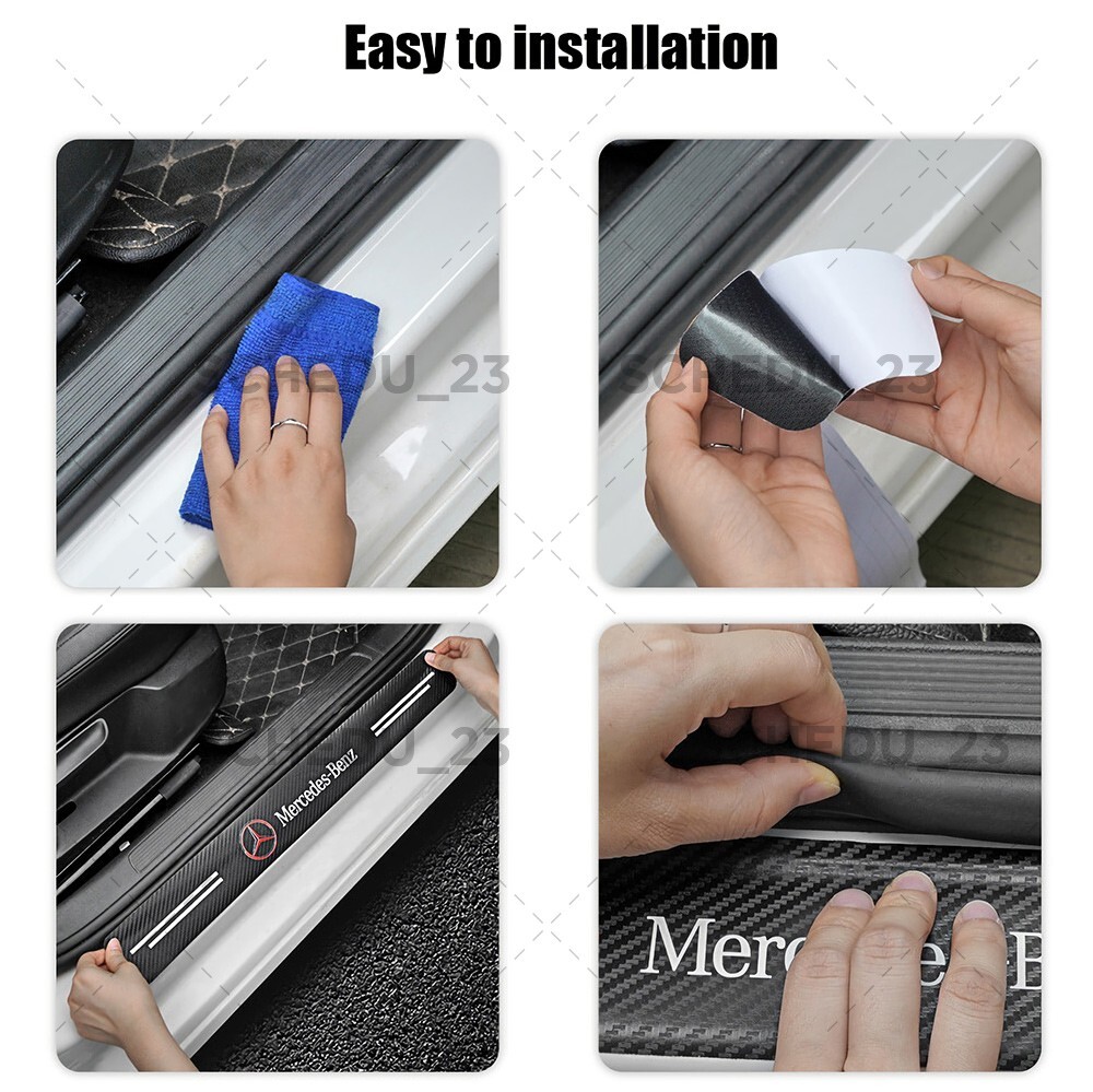 Door Plate Sill Scuff Cover Scratch Decal Sticker Protector B-M-W Performance
